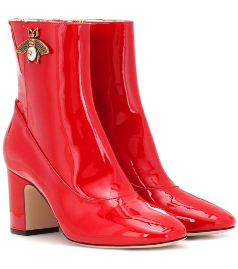 gucci mens red boot|Gucci red ankle boots.